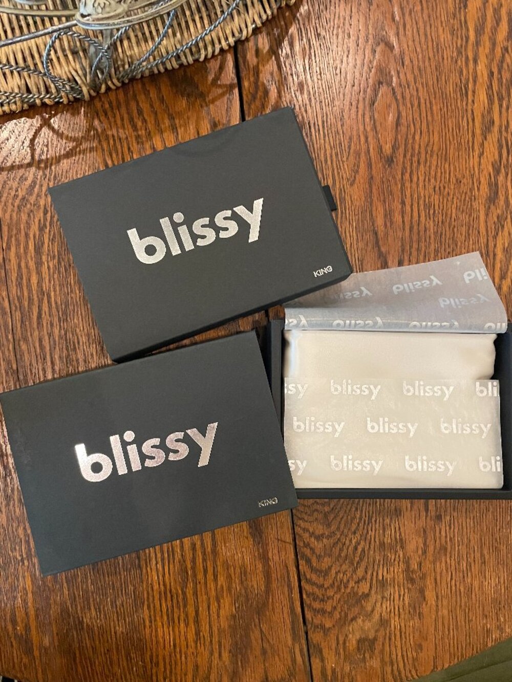 2-Set KING Blissy White Silk Pillowcase 100% Pure Mulberry 22 Momme 6A